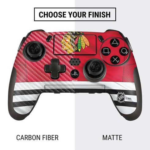 NHL Blackhawks Red Stripes PlayStation Scuf Vantage 2 Controller Skin